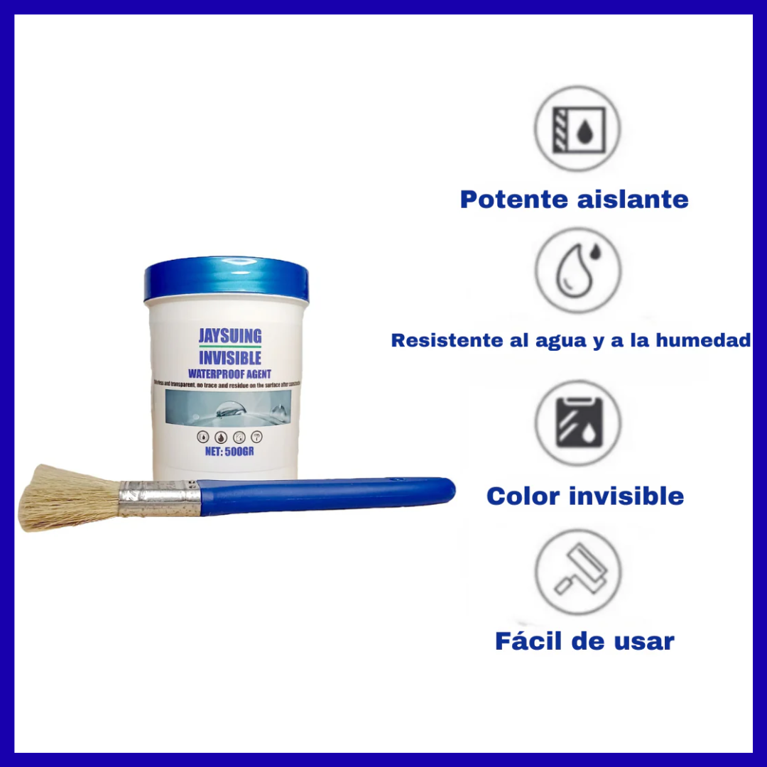 SELLADOR IMPERMEABILIZANTE INVISIBLE 500 ML+ BROCHA INCLUIDA